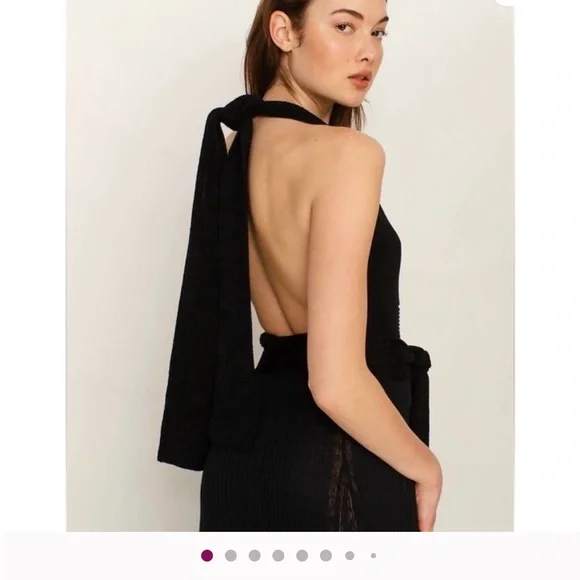 NWT Free People Orchid Convertible Multiway Sweater Tank in Black Size XS - Picture 4 of 4